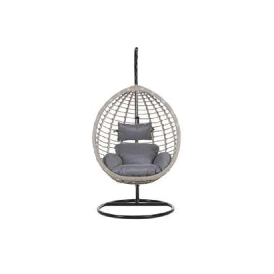 Beliani Hangstoel TOLLO - Grijs Pe Rotan 5 Beliani Hangstoel TOLLO - Grijs Pe Rotan - Afbeelding 3