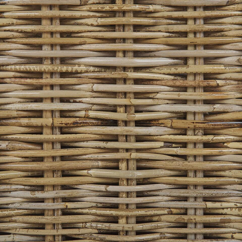 ARDEA - Tuinstoel Set Van 2 - Natuurlijk - Rotan 14 ARDEA - Tuinstoel Set Van 2 - Natuurlijk - Rotan - Afbeelding 12