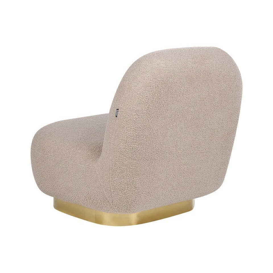 LOVIISA - Fauteuil - Beige - Polyester 8 LOVIISA - Fauteuil - Beige - Polyester - Afbeelding 6