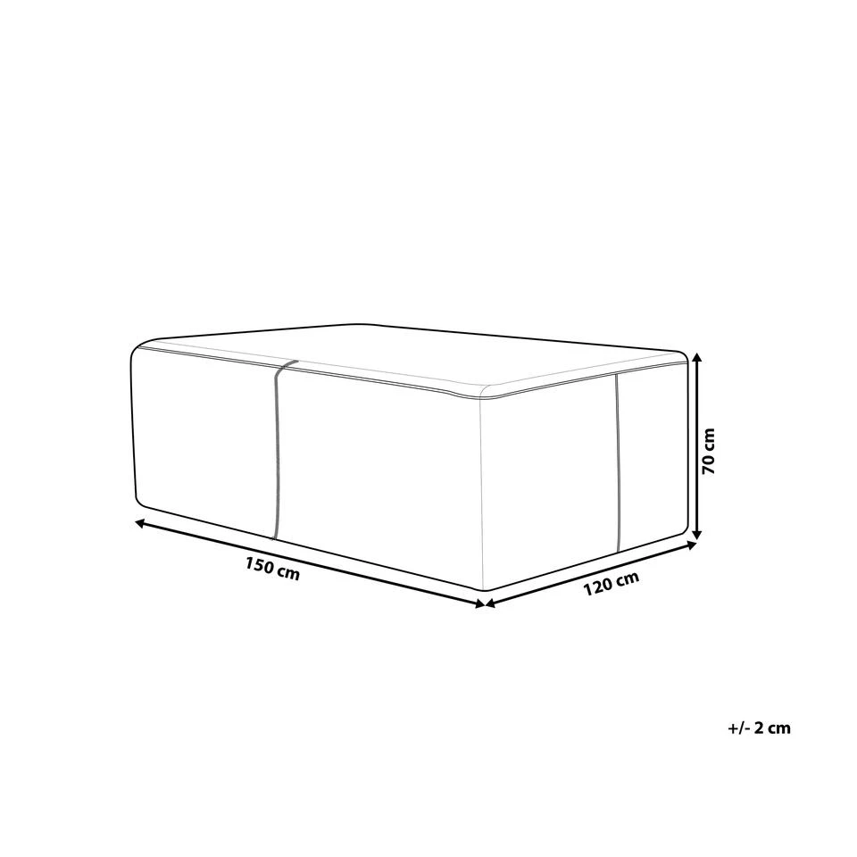 Beliani Meubelhoes CHUVA - Grijs Pvc 4 Beliani Meubelhoes CHUVA - Grijs Pvc - Afbeelding 2