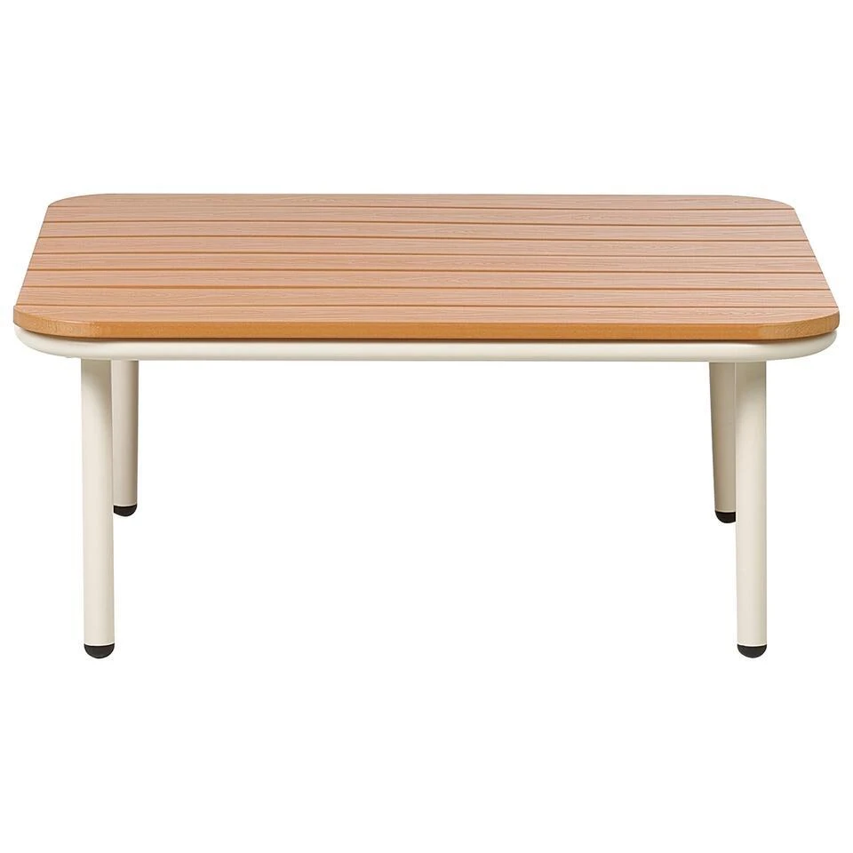 SENISE - Tuinsalontafel - Lichthout - 74 X 74 Cm - Kunsthout 7 SENISE - Tuinsalontafel - Lichthout - 74 X 74 Cm - Kunsthout - Afbeelding 5