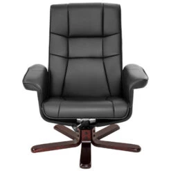 Tectake TV-fauteuil Met Krukje Model I, Zwart/bruin -Meubelpromotie 02cf9fcf4586472a9badd0be0917e666