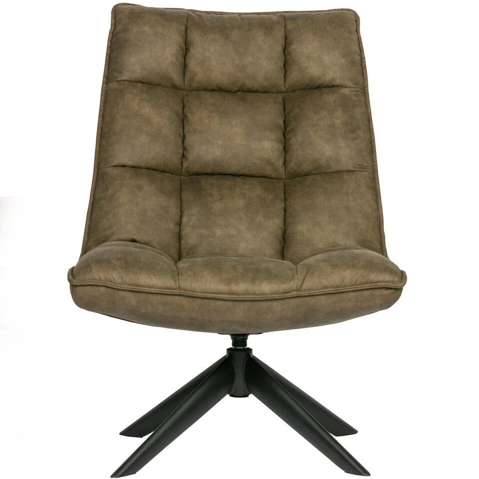 WOOOD Jouke Draaifauteuil - Kunstleer - Groen - 97x70x85 6 WOOOD Jouke Draaifauteuil - Kunstleer - Groen - 97x70x85 - Afbeelding 4