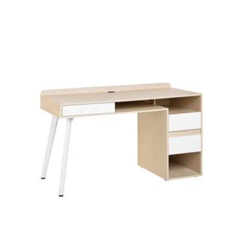 Beliani Bureau CARACAS - Wit Mdf 5 Beliani Bureau CARACAS - Wit Mdf - Afbeelding 3