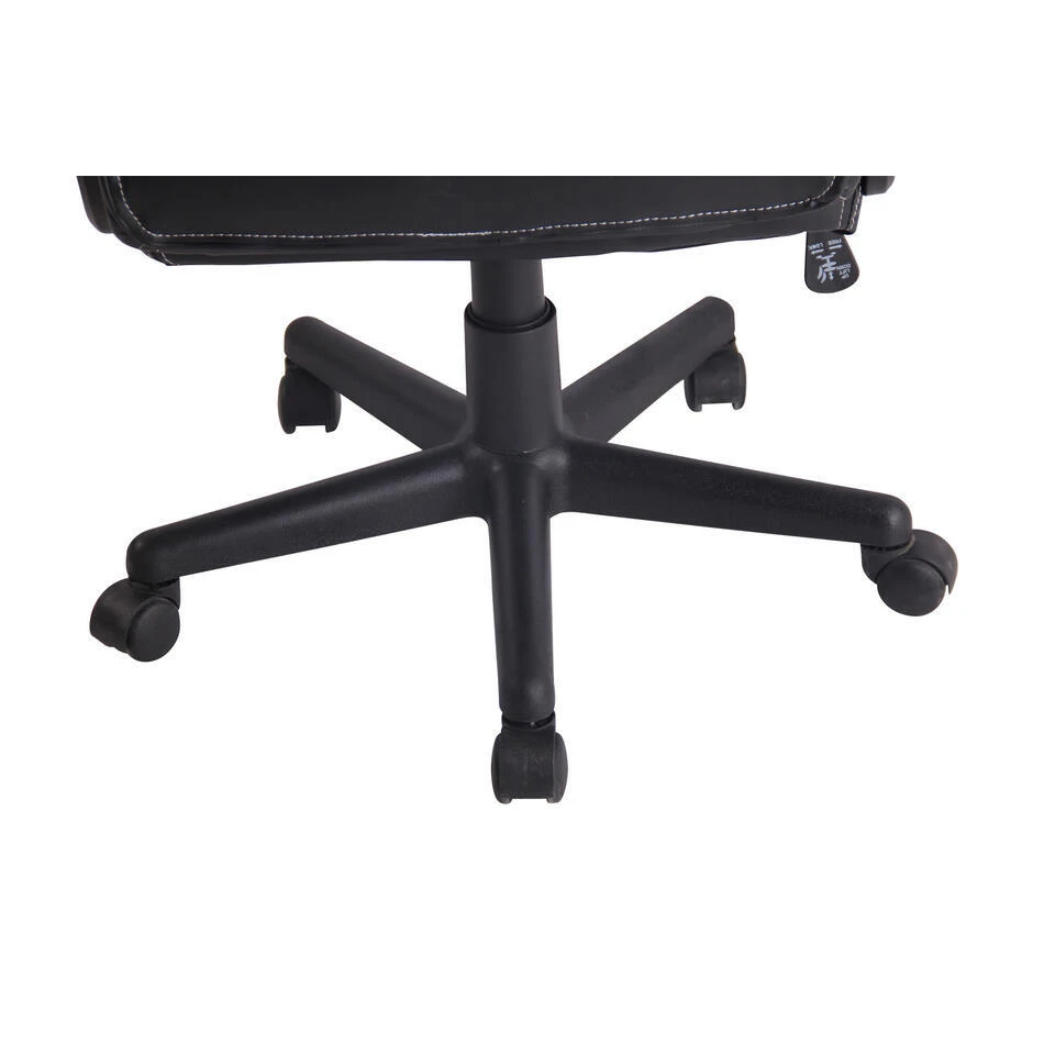 CLP Bureaustoel Elbing Zwart Frame - Kunstleer - Zwart/oranje 10 CLP Bureaustoel Elbing Zwart Frame - Kunstleer - Zwart/oranje - Afbeelding 8