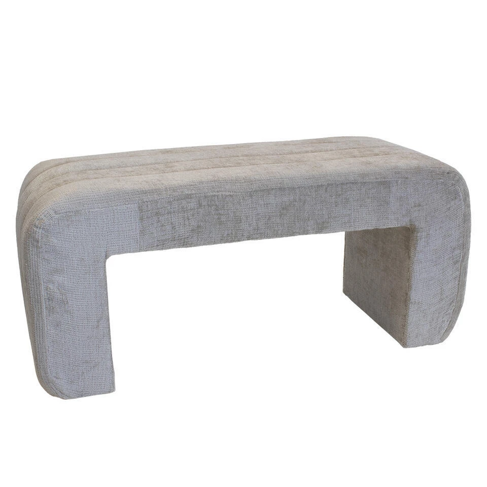 Halbankje Beige Stof - 99x38x46cm - Sera 6 Halbankje Beige Stof - 99x38x46cm - Sera - Afbeelding 4