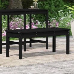 VidaXL - Tuinbank - Zwart - Grenenhout - 109 X 44 X 45 Cm -Meubelpromotie 061230065b78431c9af74909d02457da