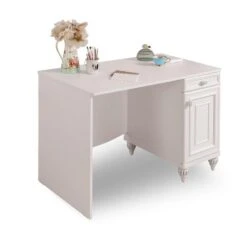 Romance - Kinderbureau - Meisjeskamer - 62x106x75 Cm - Wit -Meubelpromotie 06335bb5c4d546eeb3fe5d9c10b0959b