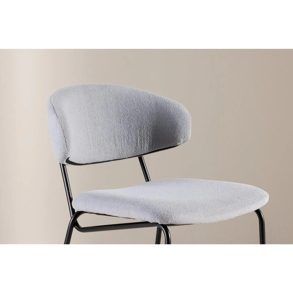 Svea - Tiko Eetkamerstoel - Boucle - Lichtblauw 6 Svea - Tiko Eetkamerstoel - Boucle - Lichtblauw - Afbeelding 4