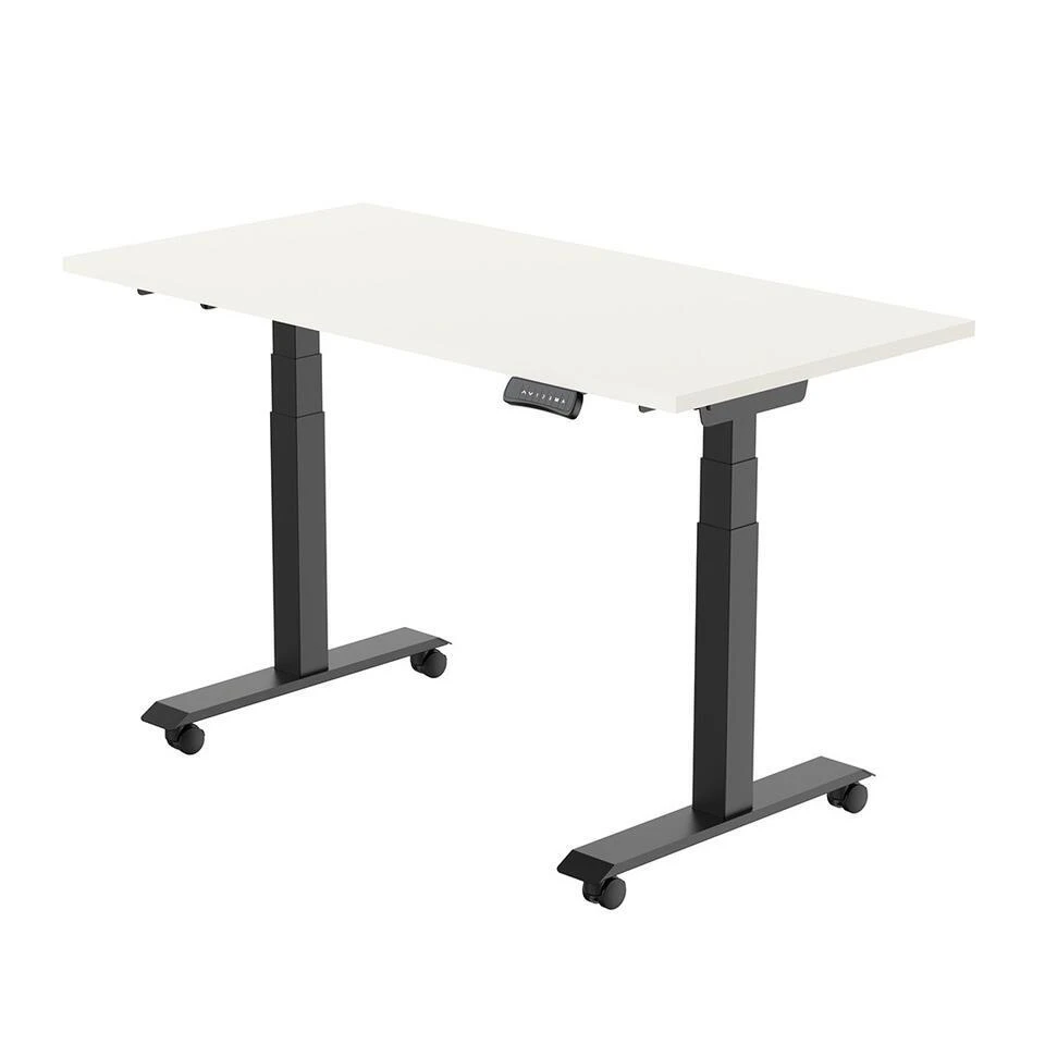 Elektrisch Verstelbaar, Opklapbaar En Verrijdbaar Bureau - 160x80 Cm - Zwart 4 Elektrisch Verstelbaar, Opklapbaar En Verrijdbaar Bureau - 160x80 Cm - Zwart - Afbeelding 2