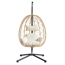 Hangstoel Van Bruin Rotan En Metaal -Meubelpromotie 0b2e08dadccd49a3bc7d6169622e1f1f