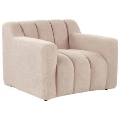AGERUP - Fauteuil - Beige - Bouclé -Meubelpromotie 0ce65fab795846e4a08f5c028f10ecdb