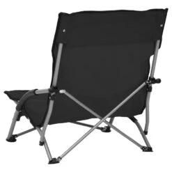 VidaXL Strandstoelen 2 St Inklapbaar Stof Zwart -Meubelpromotie 0d05da67aff04d5cba03595dfb4b7577