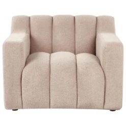 AGERUP - Fauteuil - Beige - Bouclé -Meubelpromotie 0deb861bd3534afd8b61b9782e164959