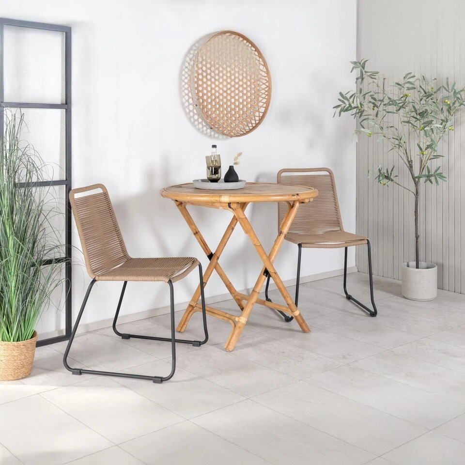 Fjôrd Bistrotafel Rotan Naturel - Ø80x79,5cm - Cane 4 Fjôrd Bistrotafel Rotan Naturel - Ø80x79,5cm - Cane - Afbeelding 2