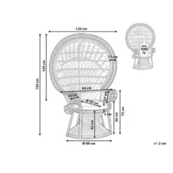 Beliani Fauteuil EMMANUELLE - Zwart Rotan 8 Beliani Fauteuil EMMANUELLE - Zwart Rotan -Meubelpromotie 0ee7c2c134074a0f8bcbb76e7e30c91e