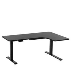 Beliani Verstelbaar Bureau DESTIN II - Zwart Spaanplaat