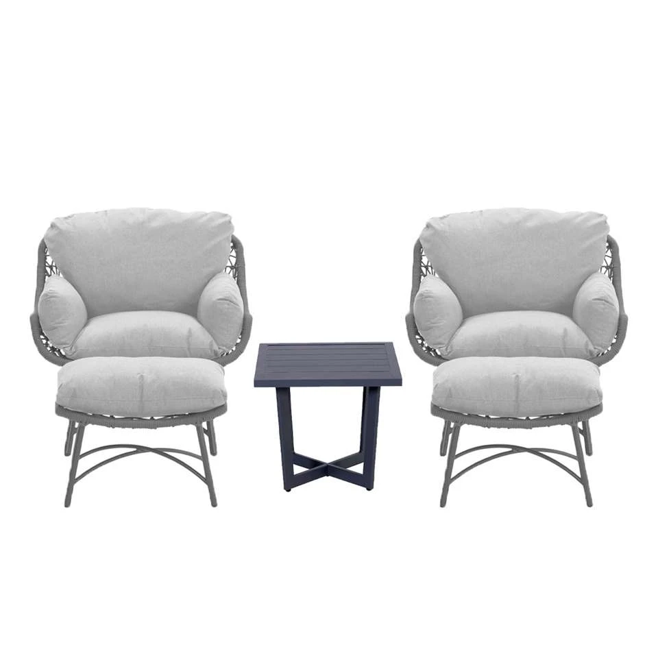 Garden Impressions Selene Loungestoelen Met Kent Bijzettafel - Zwart 4 Garden Impressions Selene Loungestoelen Met Kent Bijzettafel - Zwart - Afbeelding 2