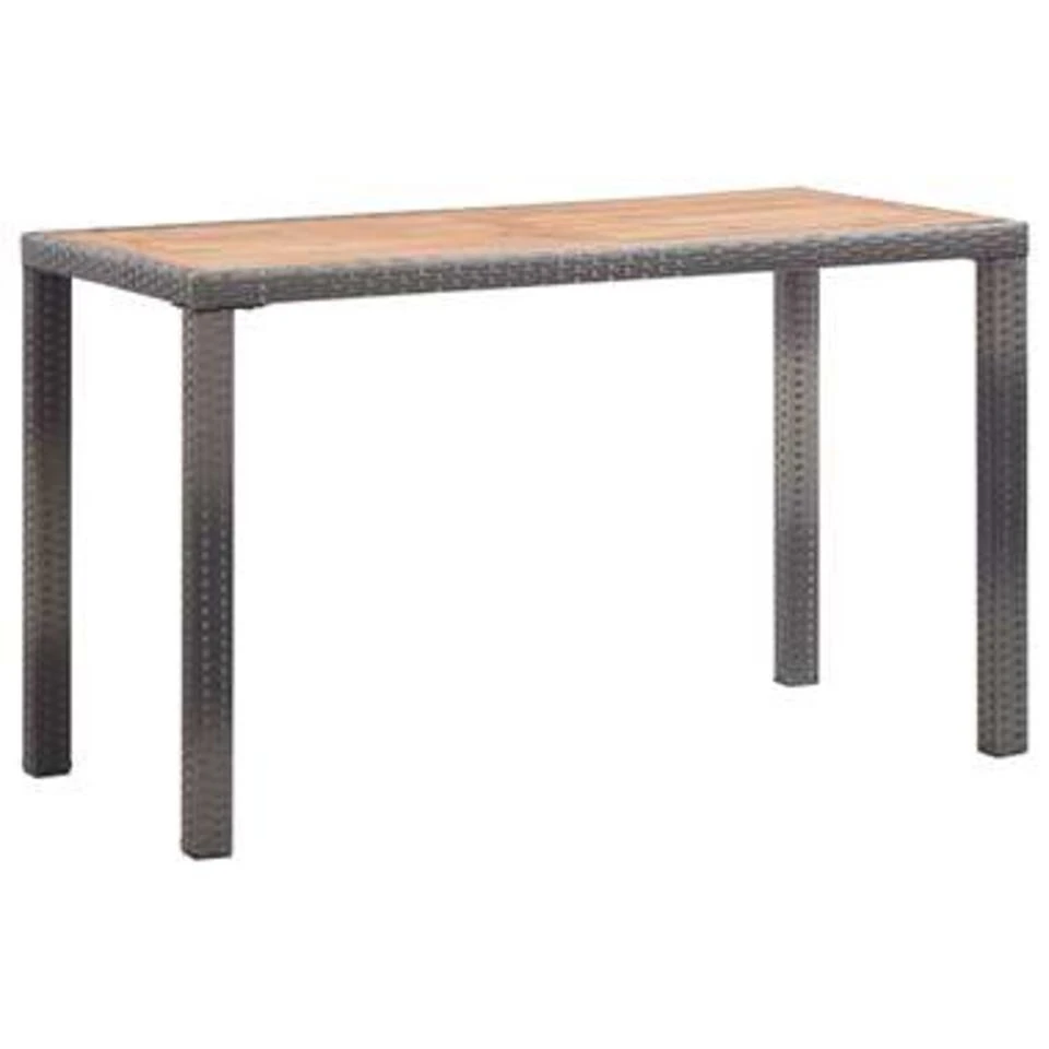 VidaXL Tuintafel 123x60x74 Cm Massief Acaciahout Antraciet En Bruin 3 VidaXL Tuintafel 123x60x74 Cm Massief Acaciahout Antraciet En Bruin
