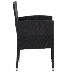 VidaXL Tuinstoelen 2 St Poly Rattan Zwart 9 VidaXL Tuinstoelen 2 St Poly Rattan Zwart -Meubelpromotie 1000006293 0103