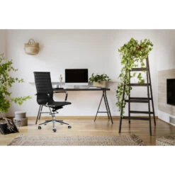 Lifa Living Zwart Leren Bureaustoel -Meubelpromotie 1000022629 0101