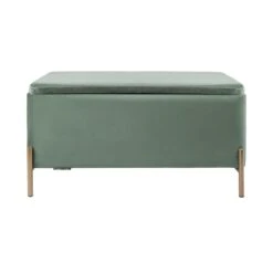 Leitmotiv Bank Snog XL - Velvet Jade Groen, Goud Geverfde Poten - 90x45x45cm -Meubelpromotie 1000022706 0110