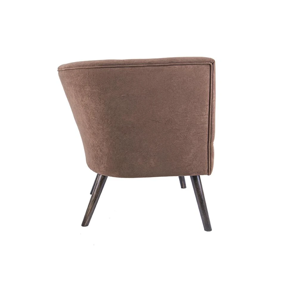 Leitmotiv Stoel Explicit - Suede Look Chocolade Bruin - 74x71x74cm 5 Leitmotiv Stoel Explicit - Suede Look Chocolade Bruin - 74x71x74cm - Afbeelding 3