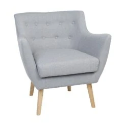 Beliani Fauteuil DRAMMEN - Grijs Polyester