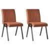LABEL51 Eetkamerstoel Matz - Cognac - Microfiber 2 LABEL51 Eetkamerstoel Matz - Cognac - Microfiber -Meubelpromotie 1000028376