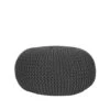 LABEL51 Poef Knitted - Antraciet - Katoen - L -Meubelpromotie 1000028459