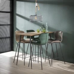 Hoyz - Barstoel Velvet - Champagne - 4 Stuks -Meubelpromotie 1000028498 0102