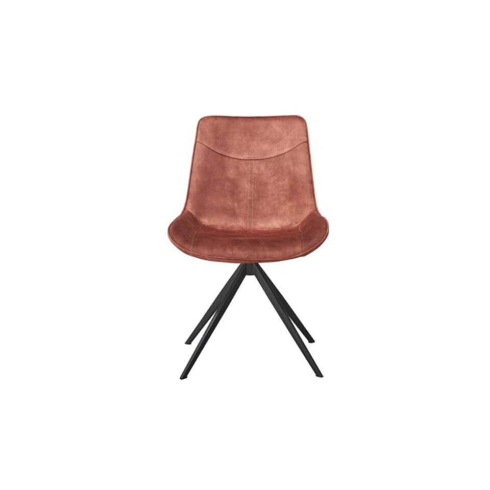 Brix - Eetkamerstoel Brix Lewis Roest - Stof - 55x64x85 4 Brix - Eetkamerstoel Brix Lewis Roest - Stof - 55x64x85 - Afbeelding 2