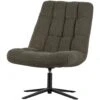 WOOOD Job Draaifauteuil - Teddy - Groen - 101x70x85