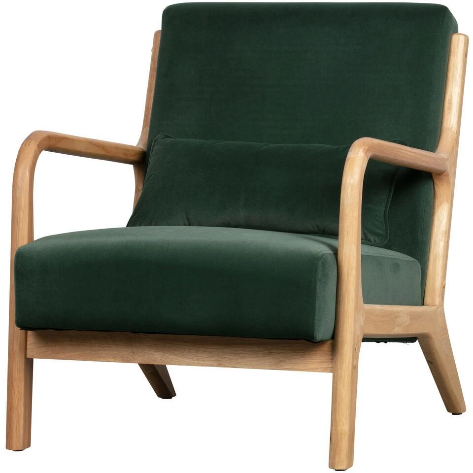 WOOOD Mark Fauteuil - Velvet - Flesgroen - 75x67x82 3 WOOOD Mark Fauteuil - Velvet - Flesgroen - 75x67x82