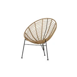 WOOOD Loungestoel Buiten Jane - PE/Metaal - Naturel - 88x72x81 -Meubelpromotie 1000033692 0101