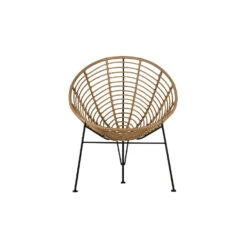 WOOOD Loungestoel Buiten Jane - PE/Metaal - Naturel - 88x72x81 -Meubelpromotie 1000033692 0103