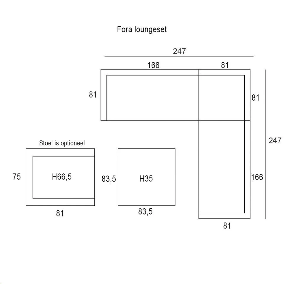 Garden Impressions Fora Loungeset 4-delig - Koper 5 Garden Impressions Fora Loungeset 4-delig - Koper - Afbeelding 3