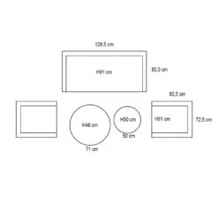 Garden Impressions Olaf Loungeset 5-delig - Zwart 8 Garden Impressions Olaf Loungeset 5-delig - Zwart -Meubelpromotie 1000035554 0103