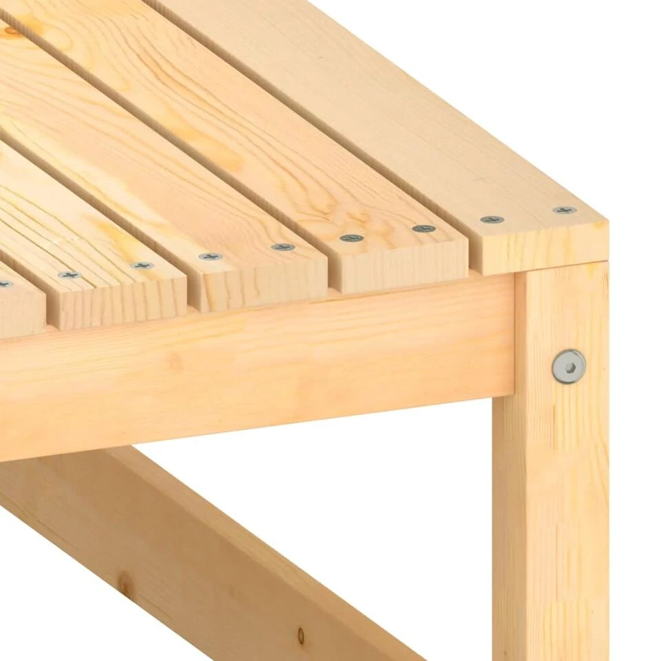 VidaXL Tuinvoetenbanken 2 St Met Kussens Massief Grenenhout 6 VidaXL Tuinvoetenbanken 2 St Met Kussens Massief Grenenhout - Afbeelding 4