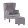 Beliani Fauteuil SANDSET - Grijs Fluweel 1 Beliani Fauteuil SANDSET - Grijs Fluweel -Meubelpromotie 1000038683