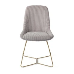 Urban Lifestyle Eetkamerstoel Lyndon - Grey, H Frame Goud