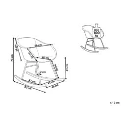 Beliani Schommelstoel HARMONY - Geel Polypropyleen -Meubelpromotie 1000041319 0102