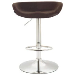 CLP Barkruk Anaheim Chroom Frame Vilt - Bruin -Meubelpromotie 1000043364 0101