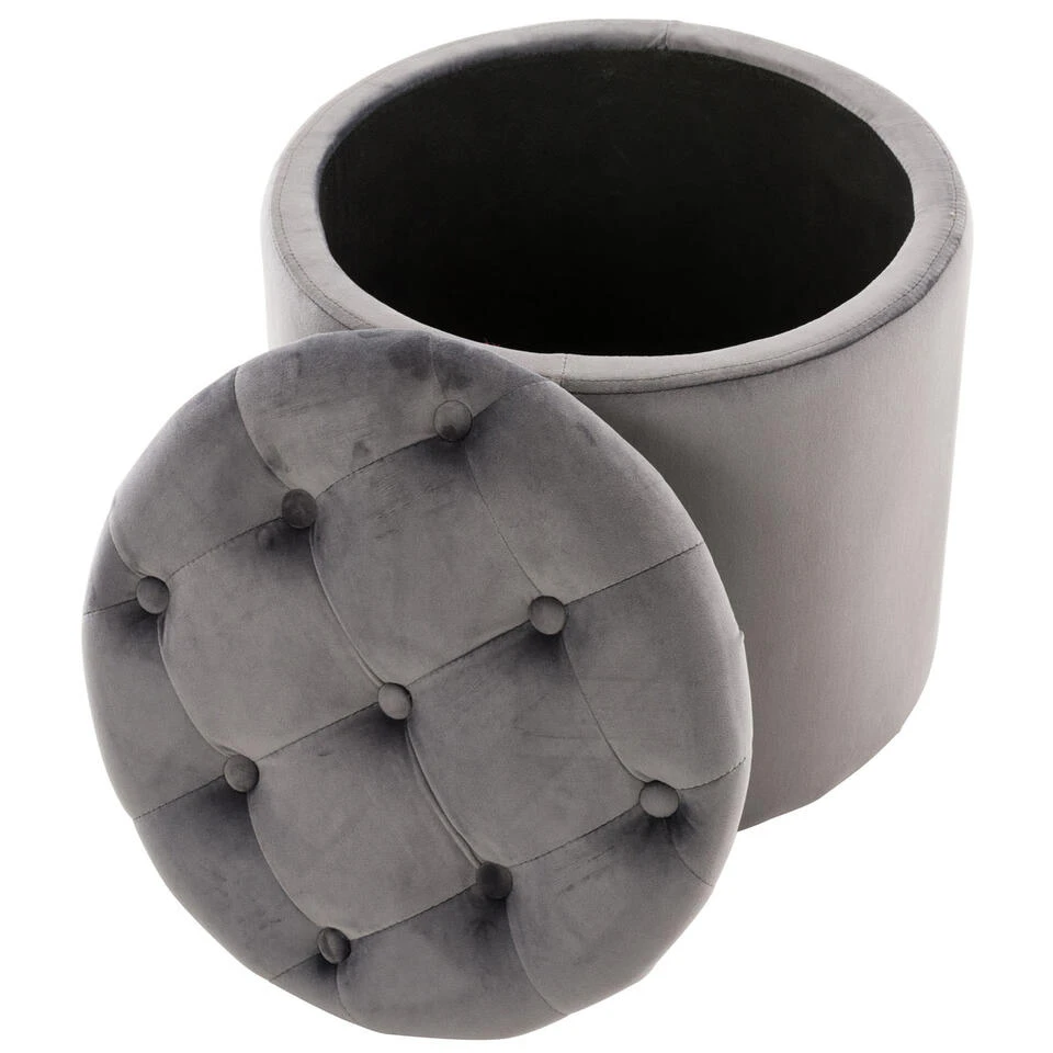 Clp Poef Pantine Grijs 5 Clp Poef Pantine Grijs - Afbeelding 3