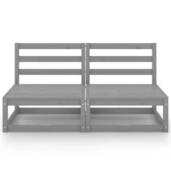 VidaXL Tuinbank 2-zits Massief Grenenhout Grijs 8 VidaXL Tuinbank 2-zits Massief Grenenhout Grijs -Meubelpromotie 1000048109 0102