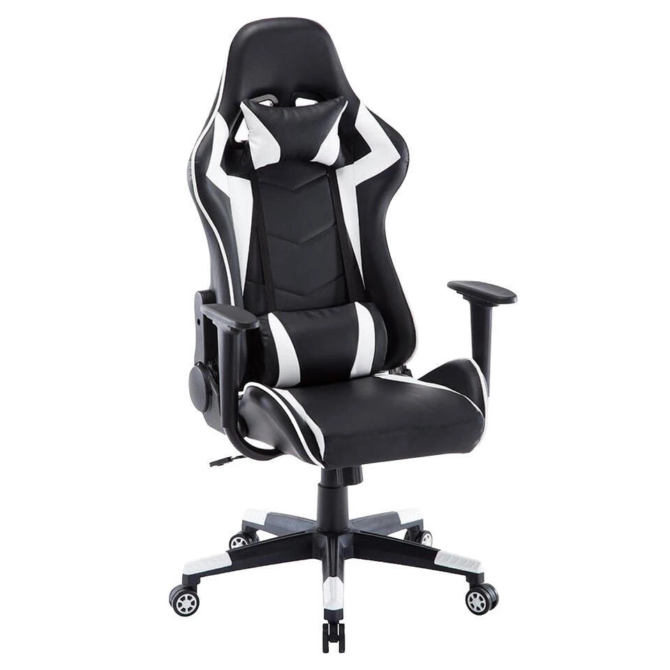 Gamestoel Las Vegas - Zwart / Wit - Gaming Stoel - Bureaustoel 3 Gamestoel Las Vegas - Zwart / Wit - Gaming Stoel - Bureaustoel