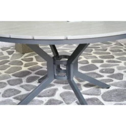 SenS-Line - Jersey Tuintafel Grey Ø140 Cm - Grijs -Meubelpromotie 1000050318 0103