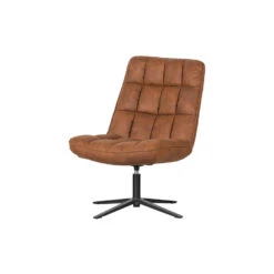 WOOOD Dirkje Draaifauteuil - Leerlook - Cognac - 101x70x85 9 WOOOD Dirkje Draaifauteuil - Leerlook - Cognac - 101x70x85 -Meubelpromotie 1000052487 0103