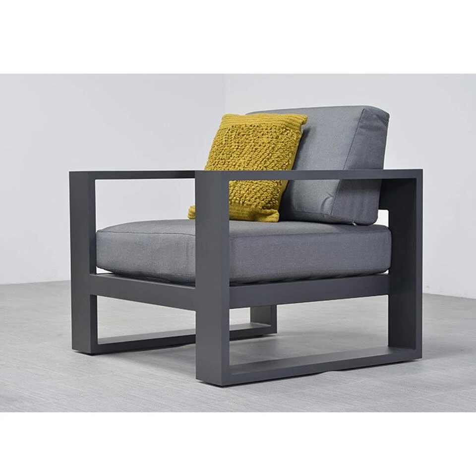 Garden Impressions Plaza Lounge Tuinstoel - Donker Grijs 5 Garden Impressions Plaza Lounge Tuinstoel - Donker Grijs - Afbeelding 3