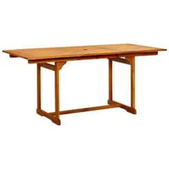 VidaXL Tuintafel (120-170)x80x75 Cm Massief Acaciahout -Meubelpromotie 1000055878 0101